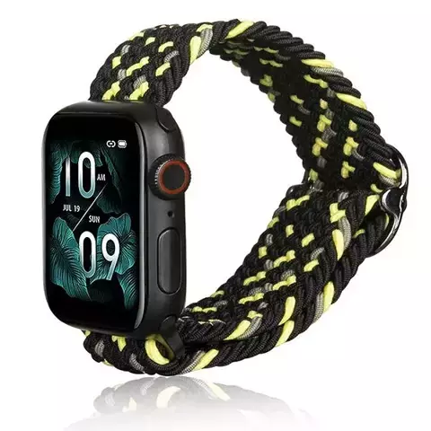 Pasek do smartwatcha Beline Textile do Apple Watch 38/40/41mm czarno-limonkowy black/lime