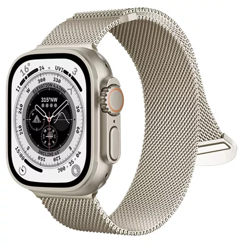 Pasek stalowy Alogy bransoleta do Apple Watch 38/40/41mm stal nierdzewna Księżycowa Poświata