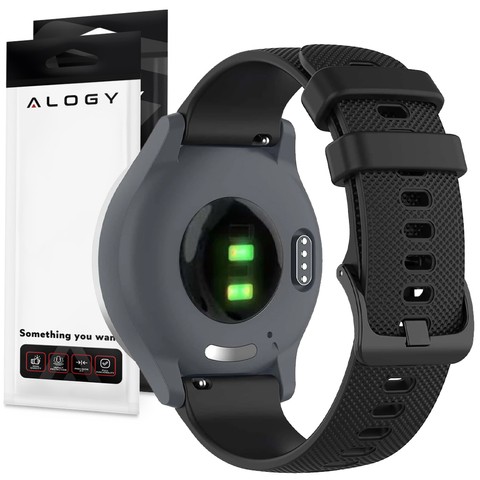 Pasek uniwersalny Alogy Strap z klamrą na smartwatch zegarek 18mm czarny