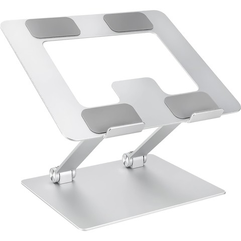 Stojak na laptopa Macbook'a 17 podstawka stolik uchwyt składany regulowany aluminiowy na biurko Alogy Srebrny