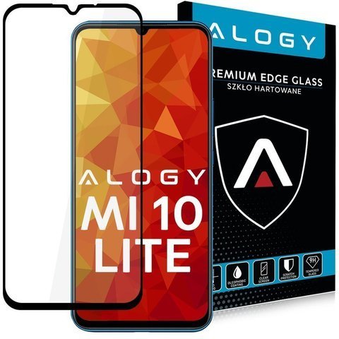 Szkło Alogy Full Glue case friendly do Xiaomi Mi 10 Lite czarne