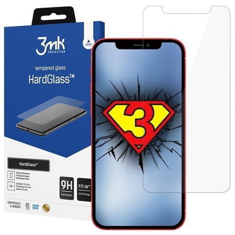 Szkło hartowane 3mk HardGlass 9H do Apple iPhone 12/ 12 Pro