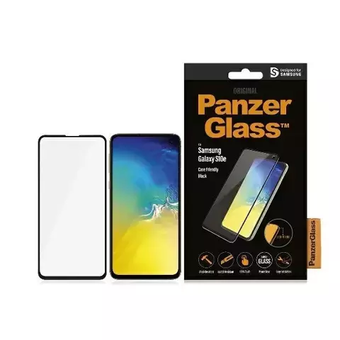 Szkło hartowane PanzerGlass E2E Super+ do Samsung S10e G970 Case Friendly czarny/black