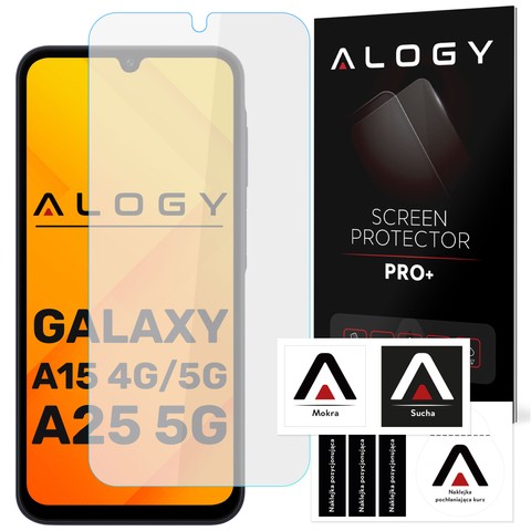 Szkło hartowane do Samsung Galaxy A25 5G / A15 4G / 5G ochronne szkiełko na ekran 9H Alogy Pro+