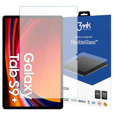 Szkło hybrydowe 3mk do Samsung Galaxy Tab S9 Plus 12.4" X810 / X816B - FlexibleGlass™