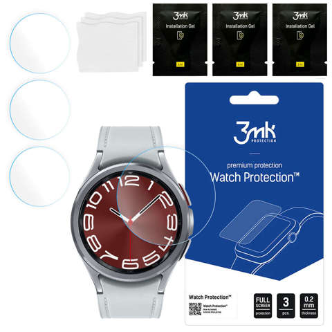 Szkło hybrydowe 3x do Samsung Galaxy Watch 6 Classic 47mm 3mk Watch Protection na ekran