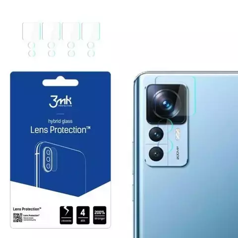 Szkło hybrydowe na obiektyw aparatu 3MK Lens Protect Xiaomi 12T/12T Pro [4 PACK]