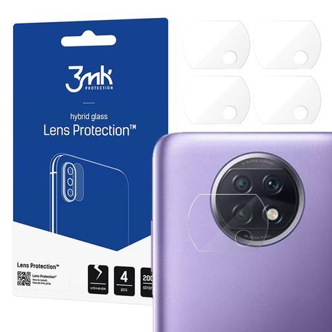 Szkło x4 na kamerę obiektyw 3mk Lens Protection do Redmi Note 9T 5G