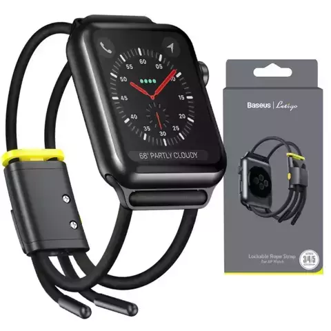 BASEUS Pasek do Apple Watch 3/4/5/6/SE 38-40mm Szary/żółty