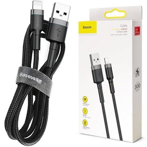 Baseus Cafule Kabel USB Lightning do iPhone iPad iPod 2A 3m Czarny