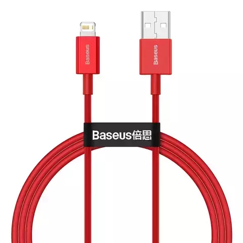 Baseus Superior kabel USB - Lightning 2,4 A 1 m czerwony (CALYS-A09)