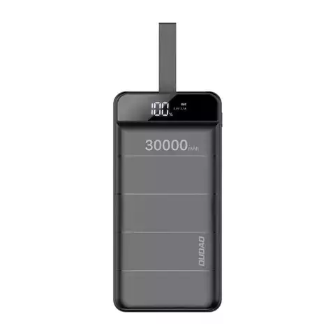 Dudao powerbank 30000 mAh 3x USB z lampką LED czarny (K8s+ black)