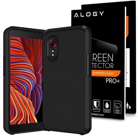 Etui Alogy Armor Matt Case do Samsung Xcover 5 Czarne + Szkło