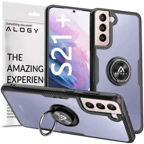 Etui Alogy Ring Holder Clear Armor do Samsung Galaxy S21 Plus czarne