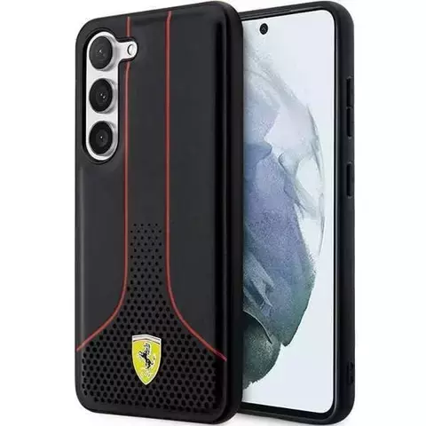 Etui Ferrari do Samsung Galaxy S23 HardCase Perforated 296-P czarny