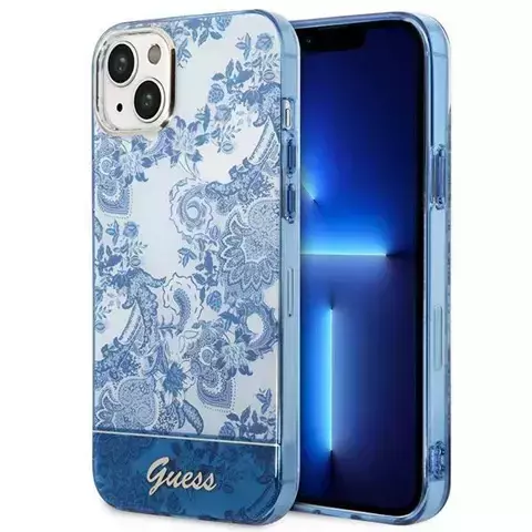 Etui Guess GUHCP14MHGPLHB do Apple iPhone 14 Plus 6,7"  niebieski/blue hardcase Porcelain Collection