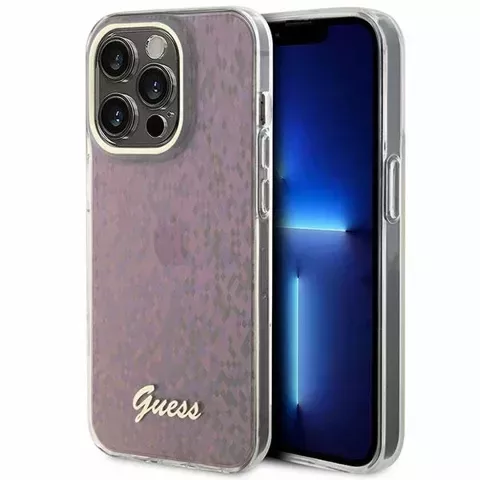 Etui Guess GUHCP15LHDECMP do iPhone 15 Pro 6.1" różowy/pink hardcase IML Faceted Mirror Disco Iridescent