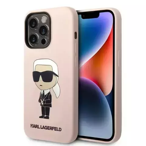 Etui Karl Lagerfeld KLHMP14LSNIKBCP do iPhone 14 Pro 6,1" hardcase Silicone Ikonik Magsafe