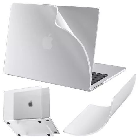 Etui do Apple Macbook Air 13.6 - M2/M3 2022/2023/2024/2025 Alogy AirGuard™ Elastyczna obudowa Matowa Przezroczysta Biel