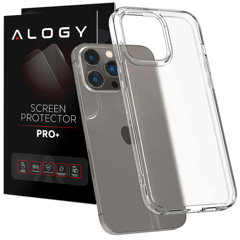 Etui do Apple iPhone 14 Pro obudowa case Spigen Ultra Hybrid Frost Clear + Szkło