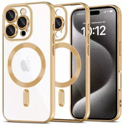 Etui do iPhone 16 Pro Max MagFlex MagSafe na telefon Shiny Gold