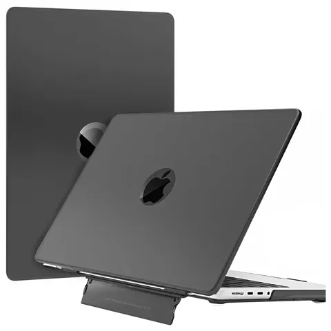 Etui matowe z podstawką Alogy ProStand™ obudowa do MacBook Air 13.3" (A1932/A2179/A2337) Czarne