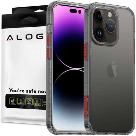 Etui na telefon Alogy Protective Case obudowa ochronna do Apple iPhone 14 Pro Max Czarno-przezroczyste