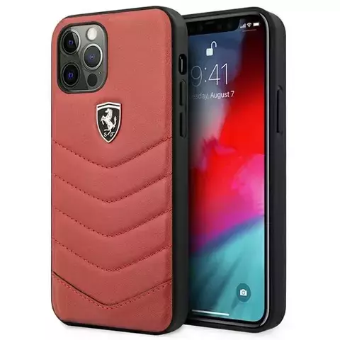 Etui na telefon Ferrari iPhone 12/12 Pro czerwony/red hardcase Off Track Quilted