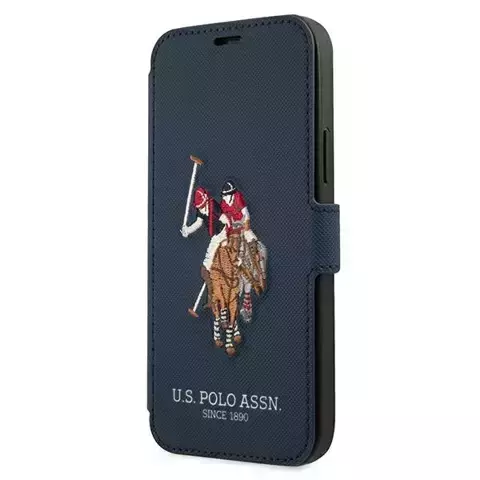 Etui na telefon US Polo Embroidery Collection book iPhone 12/12 Pro 6,1" granatowy/navy