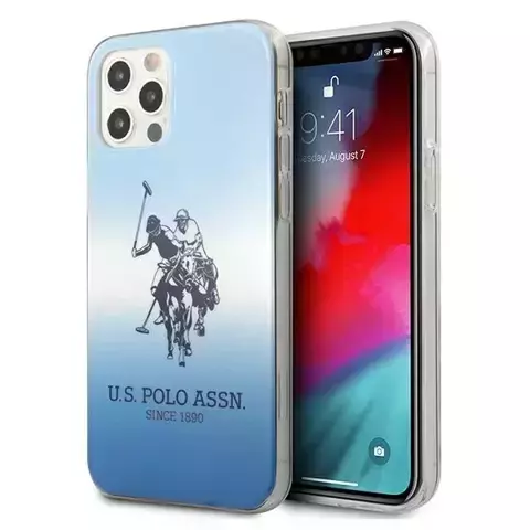 Etui na telefon US Polo Gradient Collection iPhone 12/12 Pro 6,1" niebieski/blue