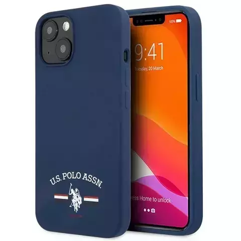 Etui na telefon US Polo Silicone Collection  iPhone 13 mini 5,4"  granatowy/navy