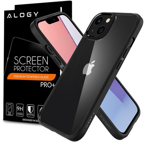 Etui obudowa case Spigen Ultra Hybrid do Apple iPhone 13 Mini Matte Black + Szkło