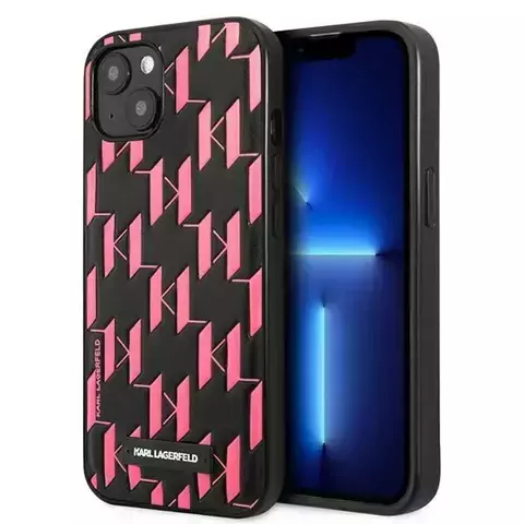 Etui ochronne na telefon Karl Lagerfeld KLHCP13SMNMP1P do Apple iPhone 13 Mini 5,4" hardcase różowy/pink Monogram Plaque