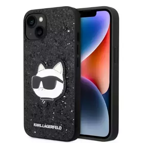 Etui ochronne na telefon Karl Lagerfeld KLHCP14MG2CPK do Apple iPhone 14 Plus 6,7" czarny/black hardcase Glitter Choupette Patch