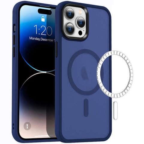 Etui ochronne na telefon MagMat Case do MagSafe do Apple iPhone 12 / 12 Pro Matte Navy