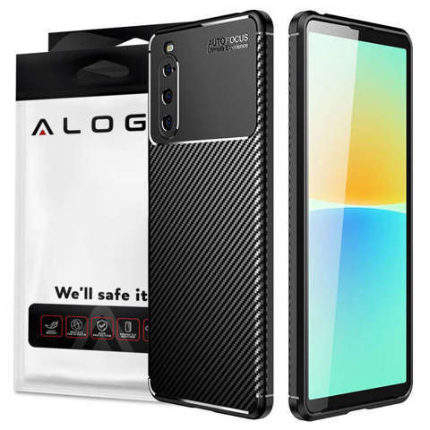 Etui pancerne obudowa Alogy TPU Carbon Case do Sony Xperia 10 IV 2022 Black