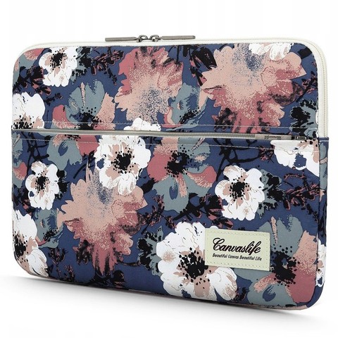 Etui pokrowiec Canvaslife torba do laptopa 14 do MacBook Air/ Pro Blue Camellia