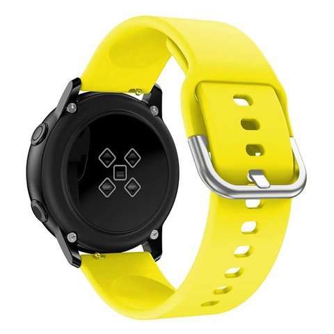 Gumowy Uniwersalny pasek sportowy Alogy soft band do smartwatcha 20mm Żółty