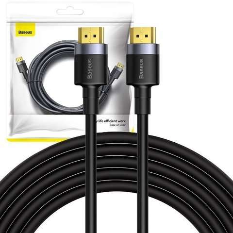 Kabel HDMI- HDMI 2.0 Baseus Cafule FULL HD 4K 60Hz 3D 5m Czarno-szary