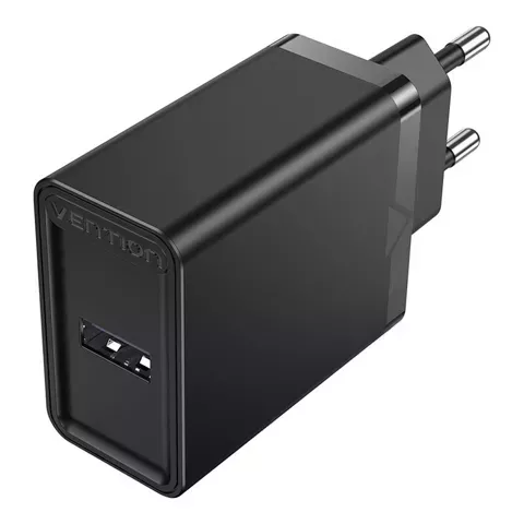 Ładowarka Sieciowa Vention FACB0-EU USB 22.5W QC 3.0 Czarna