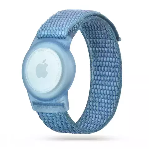 Opaska pasek Nylon dla dzieci do Apple AirTag Blue