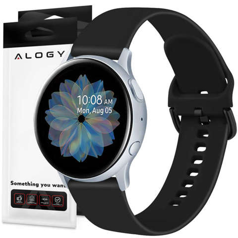 Pasek uniwersalny Alogy Strap z klamrą do smartwatcha 20mm Black