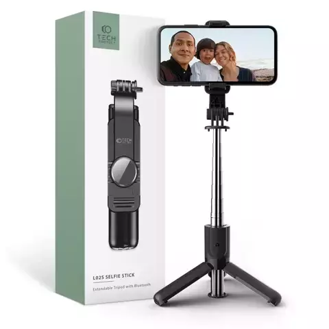 Statyw kijek Selfie Stick L02S bezprzewodowy Tripod Black