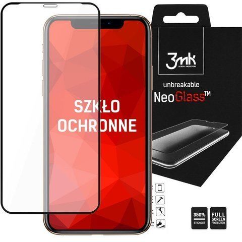 Szkło 3mk NeoGlass 8H do Apple iPhone 11/ XR niepękające Black