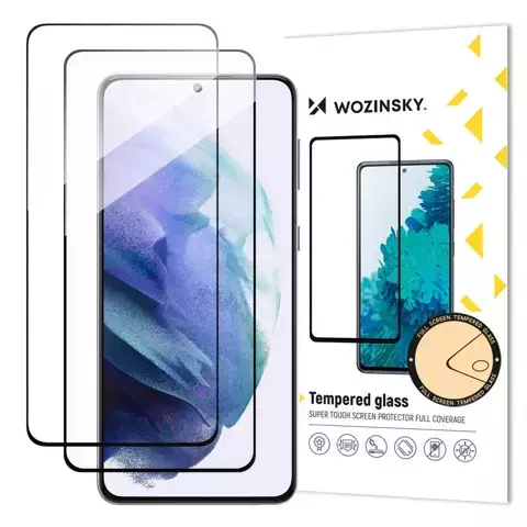 Szkło hartowane Wozinsky 2x Full Glue Tempered Glass do Samsung Galaxy S23 9H na cały ekran z czarną ramką