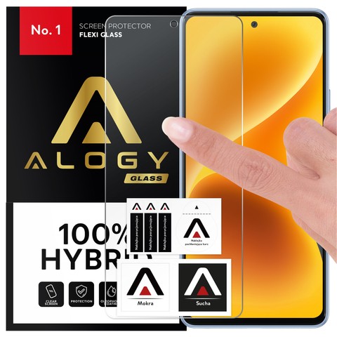 Szkło hybrydowe do Samsung Galaxy A53 5G na ekran Alogy Flexi Glass 9H Case Friendly płaskie na ekran