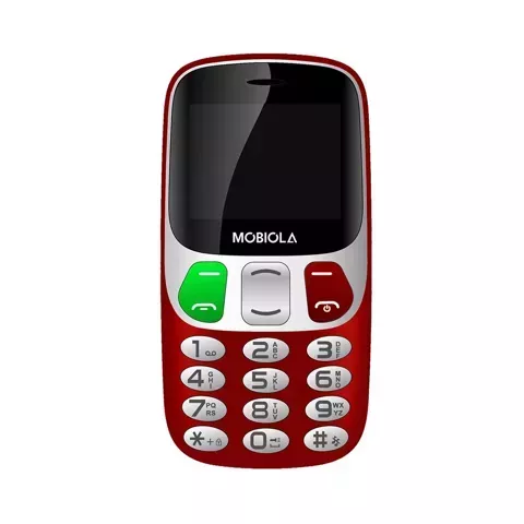 Telefon GSM Mobiola MB800 Czerwony 2G z ładowarką biurkową dla seniora