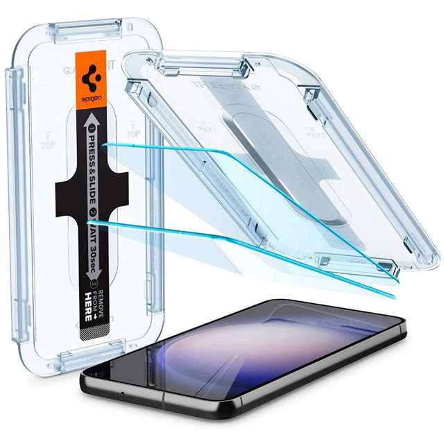 2x Szkło hartowane na ekran telefonu Spigen Glas.Tr EZ FIT do Galaxy S23+ Plus Clear