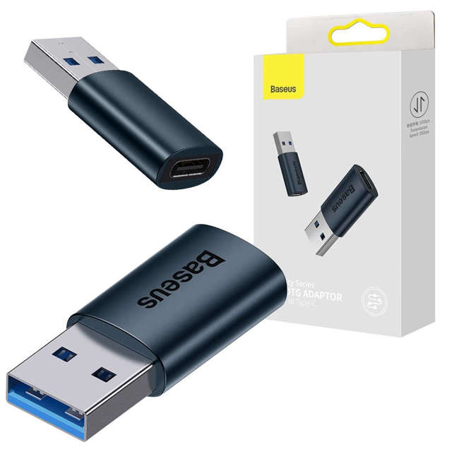 Adapter przejściówka Baseus Ingenuity OTG USB 3.1 do USB-C Typ C Czarny