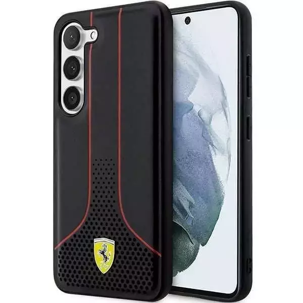 Etui Ferrari do Samsung Galaxy S23 HardCase Perforated 296-P czarny